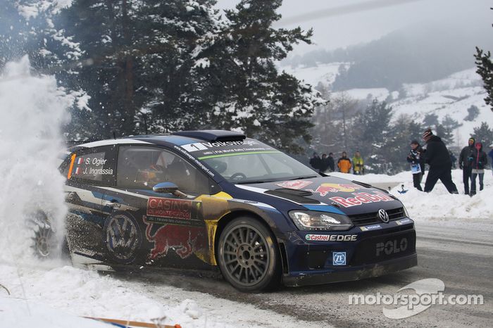Sébastien Ogier y Julien Ingrassia, en su Volkswagen Polo WRC, de Volkswagen Motorsport