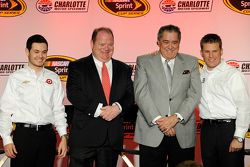 Kyle Larson, Chip Ganassi, Felix Sabates and Jamie McMurray