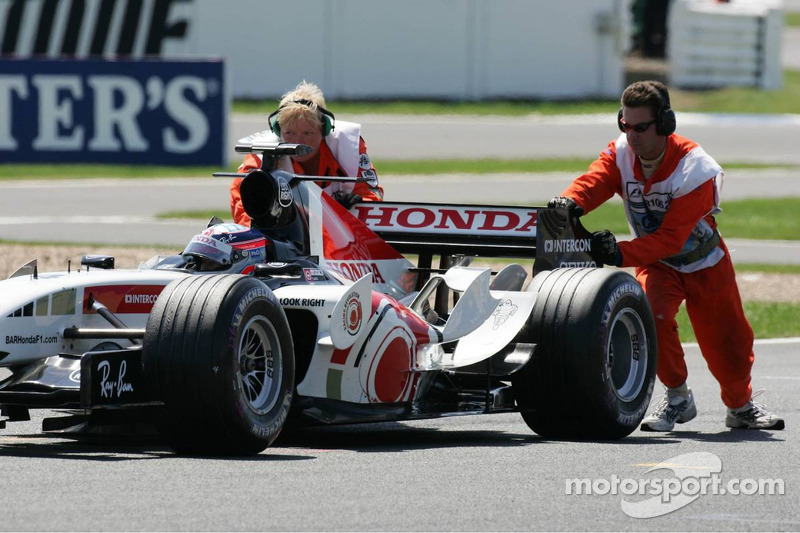 Takuma Sato stopped, grid