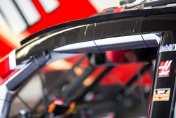 Tape covers the old name plate of Kurt Busch