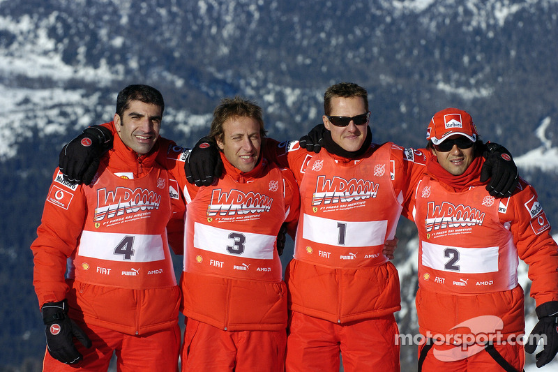Marc Gene, Luca Badoer, Michael Schumacher ve Felipe Massa