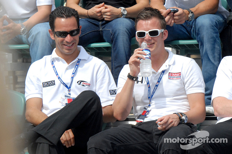 Helio Castroneves, Dan Wheldon, Marco Andretti, Danica Patrick et Tomas Scheckter