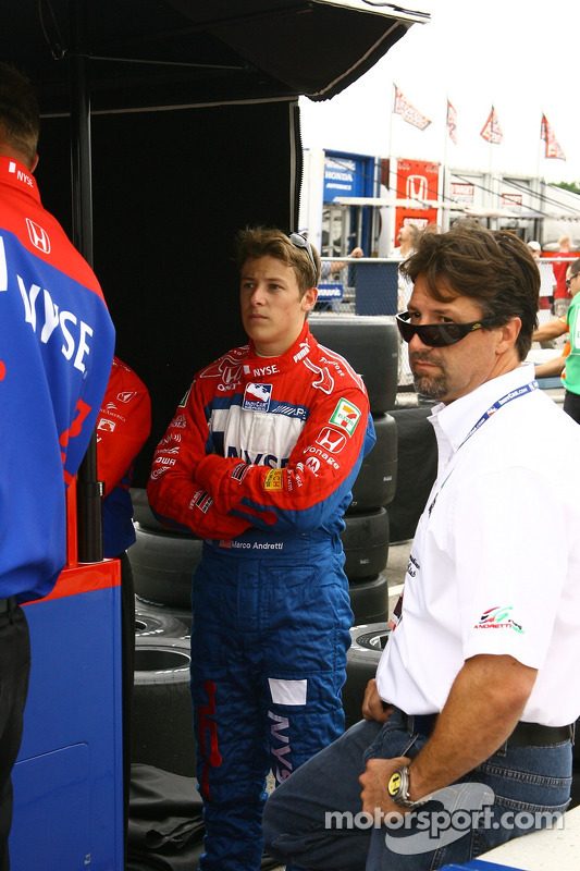 Marco Andretti avec son père Michael