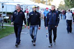 Beat Zehnder, Team Manager Sauber F1 Team avec Felipe Nasr, Sauber F1 Team et Marcus Ericsson, Sauber F1 Team
