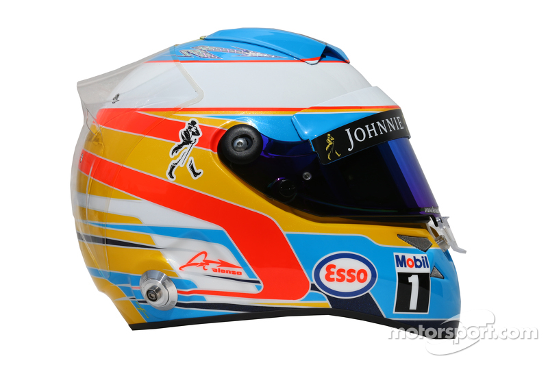 El casco de Fernando Alonso, McLaren