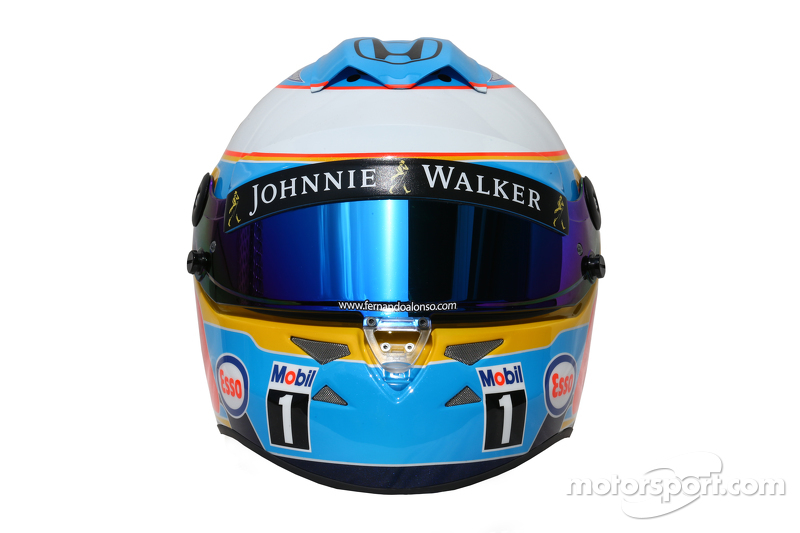 Casco de Fernando Alonso en 2015