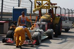 Daniil Kvyat, Red Bull Racing RB11 se retiró de la carrera con un motor de roto