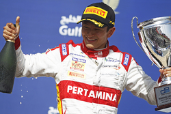 Río Hary, Campos Racing celebra su victoria en el podio.