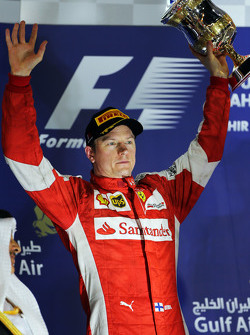 Kimi Raikkonen, Ferrari fête sa deuxième place sur le podium