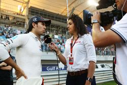 Sergio Pérez, Sahara Force India VJM08 F1 en la parrilla