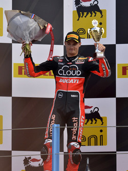 Chaz Davies, Ducati Team, sur le podium