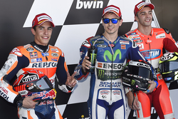 Marc Márquez, Jorge Lorenzo y Andrea Iannone