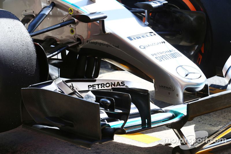 梅赛德斯amg车队 f1 w06赛车前翼细节