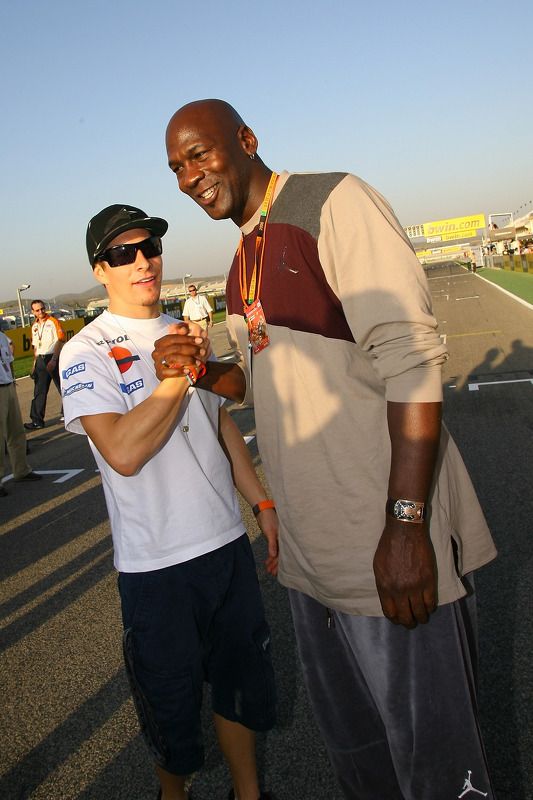 Nicky Hayden y Michael Jordan