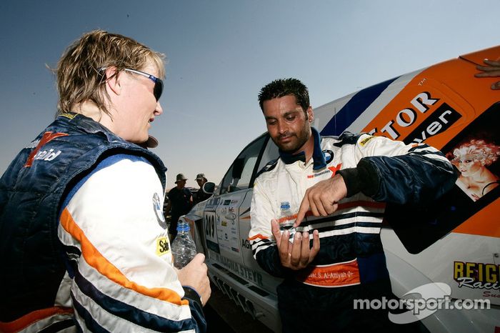 Jutta Kleinschmidt y Nasser Al Attiyah