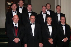 Craftsman Truck Series champion Todd Bodine, Whelen Modified Tour champion Mike Stefanik, Southeast Series champion J.R. Norris, Southwest Series champion Rip Michels; (second row, L-R) Dodge Weekly Series champion Philip Morris, Busch East Series champio