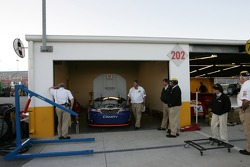 NASCAR officials have a complete inspection of the NAPA Toyota of Michael Waltrip