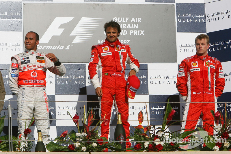 2007 - 1. Felipe Massa 2. Lewis Hamilton 3. Kimi Räikkönen