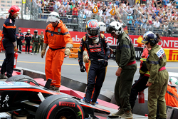 Max Verstappen, Scuderia Toro Rosso accidente conRomain Grosjean, Lotus F1 Team