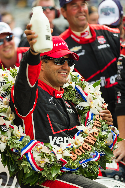 Race winner Juan Pablo Montoya, Team Penske Chevrolet