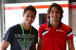 Roberto Merhi, Manor F1 Team con Javier Hernández, Jugador de fútbol del Manchester Utd