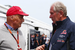 Niki Lauda, Mercedes Non-Executive Chairman met Dr Helmut Marko, Red Bull Motorsport Consultant
