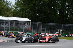 Lewis Hamilton, Mercedes AMG F1 W06 en el inicio de la carrera