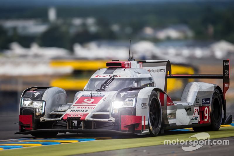 #9 Audi Sport Team Joest Audi R18 e-tron quattro: René Rast, Filipe Albuquerque, Marco Bonanomi