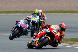 Marc Marquez, Repsol Honda Team, Jorge Lorenzo, Valentino Rossi, Yamaha Factory Racing and Dani Pedrosa, Repsol Honda Team