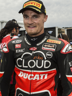 Le vainqueur Chaz Davies, Ducati Team