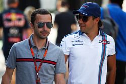 Felipe Massa, Williams, con Nicolas Todt, Manager de pilotos