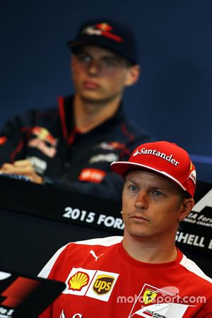 Kimi Raikkonen, Ferrari en la conferencia de prensa de la FIA