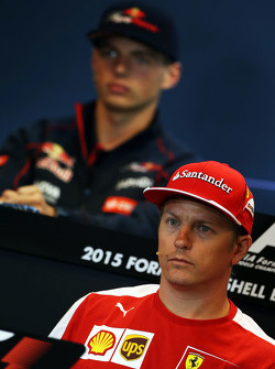 Kimi Raikkonen, Ferrari en la conferencia de prensa de la FIA