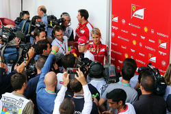 Sebastian Vettel, Ferrari with the media