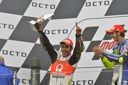 Podio: secondo posto per Danilo Petrucci, Pramac Racing Ducati, Pramac Racing Ducati e il vincitore