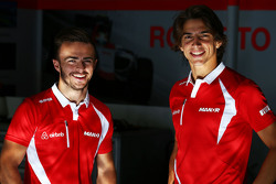 Will Stevens, Manor F1 Team with team mate Roberto Merhi, Manor F1 Team