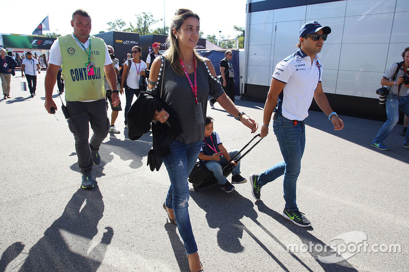 Felipe Massa, Williams com a mulher Rafaela Bassi e Felipinho Massa