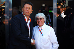 Matteo Renzi, Italian Prime Minister with Bernie Ecclestone