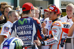 Ganador de la pole Jorge Lorenzo, de Yamaha Factory Racing y segundo lugar de Marc Márquez, Repsol H