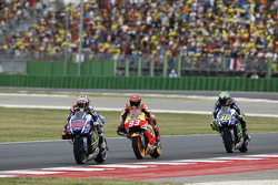Jorge Lorenzo, Yamaha Factory Racing y Marc Márquez, Repsol Honda Team y Valentino Rossi, Yamaha Fac