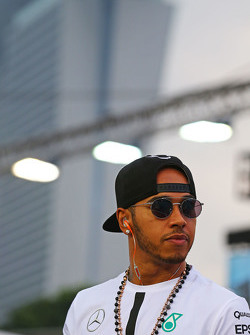 Lewis Hamilton, Mercedes AMG F1 Team No desfile dos pilotos