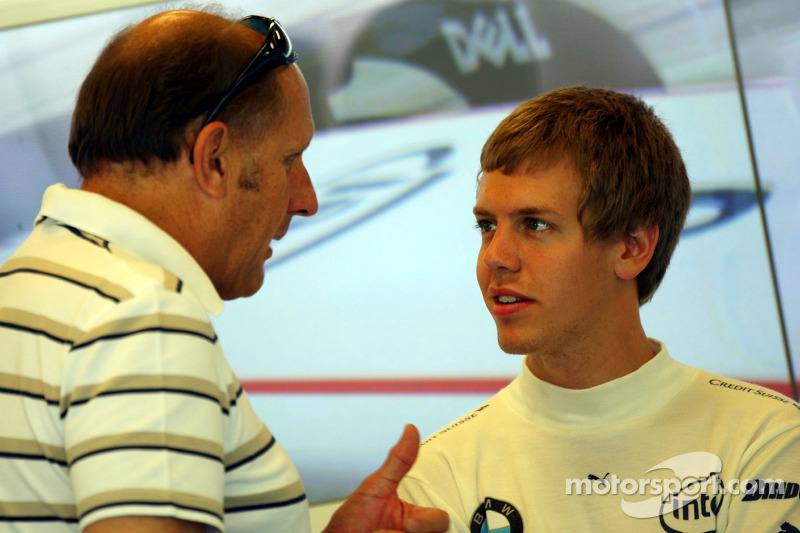 Себастьян Феттель, тест-пілот, Test Driver, BMW Sauber F1 Team, та Ганс-Йоахім Штюк