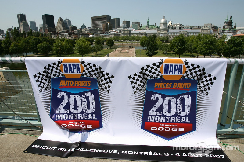 Pre Event Press Conference Banner For The Napa Auto Parts 200