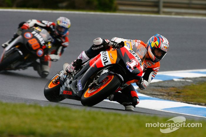 Nicky Hayden (1) en la carrera del GP de Australia de 2007
