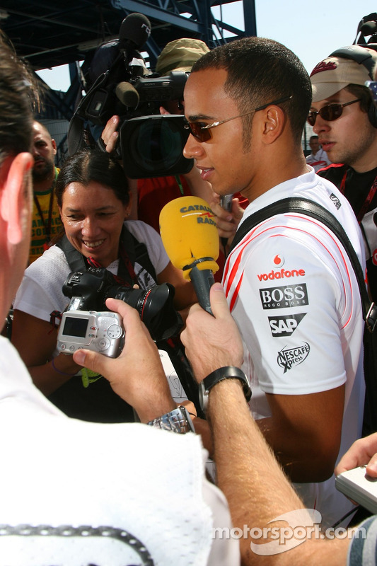 Lewis Hamilton em seu primeiro GP Brasil