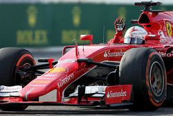 Il terzo classificato Sebastian Vettel, Ferrari SF15-T