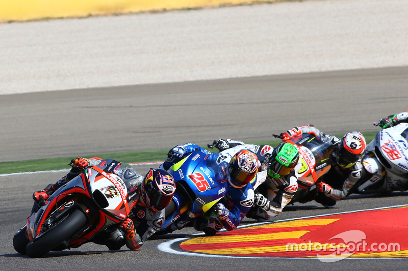 Stefan Bradl, Aprilia Racing Team Gresini en Maverick Viñales, Team Suzuki MotoGP en Eugene Laverty,