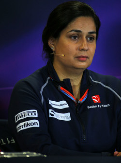 Monisha Kaltenborn, directora del equipo Sauber en la Conferencia de prensa FIA