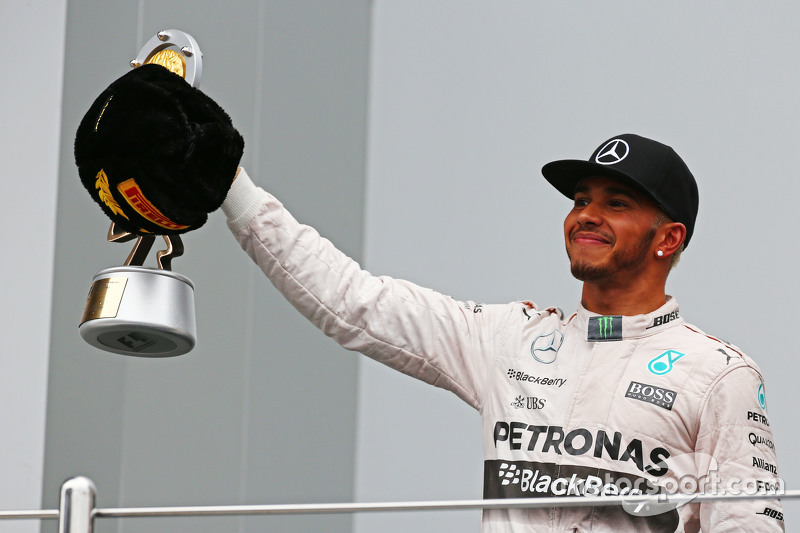 Hamilton se bajó del podio en 2017