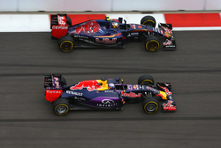 Daniel Ricciardo, Red Bull Racing e Carlo Sainz, Scuderia Toro Rosso